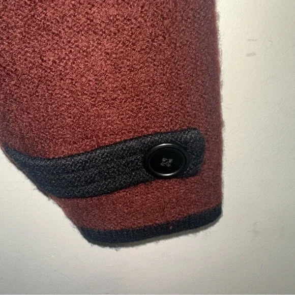 Vintage Herman Geist Brown Double Breasted 100% Wool Brown Cardigan Size Medium - Picture 4 of 7